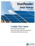DealReader. Solar Energy. Inside this Issue Q Q Deal Volume Comparison. Recent Solar Energy Transaction Announcements