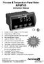 Process & Temperature Panel Meter APM765 Instruction Manual