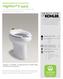 Highline K or 1.28 gpf flushometer valve Comfort Height ADA elongated toilet bowl, requires seat
