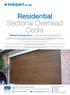 Residential Sectional Overhead Doors