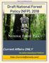 Draft National Forest Policy (NFP), 2018