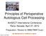 Principles of Perioperative Autologous Cell Processing