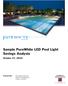 Sample PureWhite LED Pool Light Savings Analysis