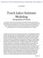 Touch Labor Estimate Modeling Extrapolation Of Actuals