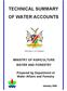TECHNICAL SUMMARY OF WATER ACCOUNTS