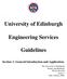 University of Edinburgh. Engineering Services. Guidelines