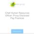 Chief Human Resources Officer: Proxy-Disclosed Pay Practices
