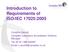 Introduction to Requirements of ISO/IEC 17025:2005