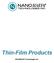 Thin-Film Products NANOWAVE Technologies Inc.