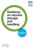 Guidance on vaccine storage and handling. Version 3.