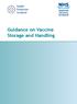 Guidance on Vaccine Storage and Handling