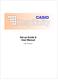 Set-up Guide & User Manual. Casio Electronics
