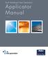 Roof Membrane Next Generation Applicator Manual. Issue May 2015