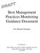 Best Management Practices Monitoring Guidance Document