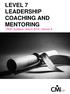LEVEL 7 LEADERSHIP COACHING AND MENTORING (RQF) Syllabus March 2018 Version 6