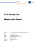 TAP Phase One Masterplan Report