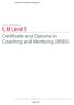 Units contributing to ILM Level 5 Certificate and Diploma in Coaching and Mentoring (8580)