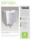Bardon K-4904-ET Washout wall-mount high efficiency 1/8 to 1 gpf urinal with top spud