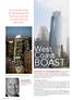 BOAST. West Coast. Set to open this spring, the tallest building on the West Coast resists wind and seismic drifts with massive braces.