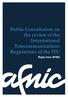 Public Consultation on the review of the International Telecommunications Regulations of the ITU