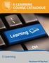 E-LEARNING COURSE CATALOGUE 2015