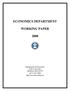 ECONOMICS DEPARTMENT WORKING PAPER. Department of Economics Tufts University Medford, MA (617)