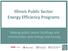 Illinois Public Sector Energy Efficiency Programs. Helping public sector buildings and communities save energy and money.