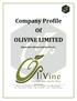Company Profile Of OLIVINE LIMITED. Innovative Ideas, Lead by Adroit