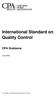 International Standard on Quality Control