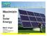 Maximizin g Solar Energy. Mark Unger President Unger Enterprises Inc. Bridgeport, CT