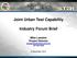 Joint Urban Test Capability. Industry Forum Brief. Mike Landers Project Director