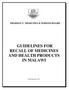 PHARMACY, MEDICINES & POISONS BOARD GUIDELINES FOR RECALL OF MEDICINES AND HEALTH PRODUCTS IN MALAWI