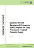 Guidance Document. Guidance for Risk Management Programme (RMP) Template for Dairy Processors - Yoghurt Domestic Supply