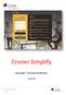 Croner Simplify. Croner Simplify. ~ Manager Training Workbook ~ Version 6.0. P a g e 1
