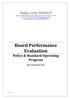 Board Performance Evaluation Policy & Standard Operating Progress
