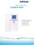 adrona Crystal E series Crystal E Ultrapure Crystal E HPLC Crystal E Bio Crystal E Pure Water purification systems