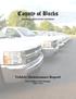 County of Bucks GENERAL SERVICES DIVISION. Vehicle Maintenance Report
