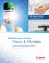 Precise & Affordable. Reliable water analysis. Water Analysis Instruments Thermo Scientific Orion AquaMate and AQUAfast Product Brochure