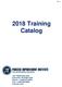 2018 Training Catalog