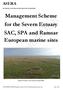 Management Scheme for the Severn Estuary SAC, SPA and Ramsar European marine sites