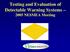 Testing and Evaluation of Detectable Warning Systems 2005 NESMEA Meeting