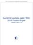 DANONE ANIMAL WELFARE 2016 Position Paper Updated in March 2018