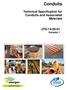Conduits. Technical Specification for Conduits and Associated Materials. JTS Version 1