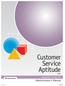 Customer Service Aptitude. Administrator s Manual C.S.A. Developed by J. M. Llobet, Ph.D.