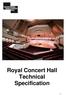 Royal Concert Hall Technical Specification