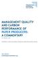 MANAGEMENT QUALITY AND CARBON PERFORMANCE OF PAPER PRODUCERS: A COMMENTARY