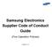 Samsung Electronics Supplier Code of Conduct Guide