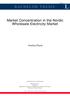 BACHELOR THESIS. Market Concentration in the Nordic Wholesale Electricity Market