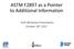 ASTM F2897 as a Pointer to Additional Information. AGA Workshop Presentation October 18 th 2017
