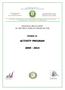 REGIONAL REGULATION OF THE WEST AFRICAN POWER SECTOR PHASE II ACTIVITY PROGRAM